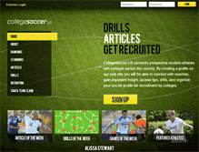 Tablet Screenshot of collegesoccer.us